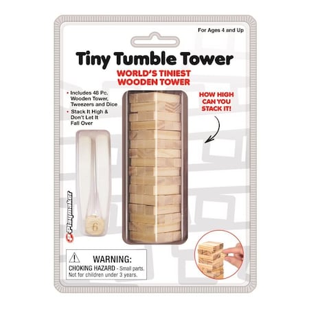 Playmaker Toys Playmaker Toys Tiny Tumble Tower Brown 48 pc 10585